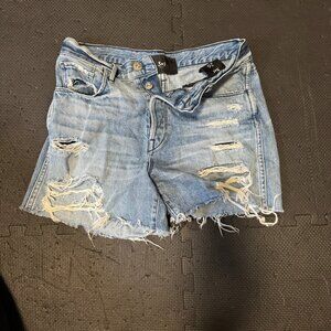 3x1 Distressed Jean Shorts High Rise